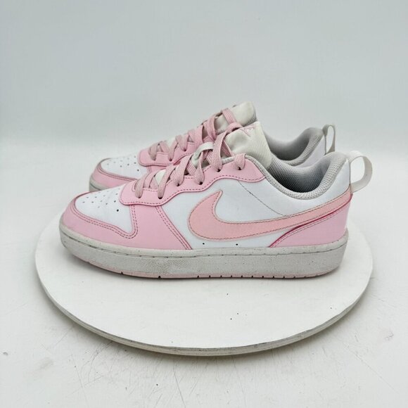 Nike Court Borough Low Recraft Youth Sz 6Y Women 7.5 DV5456-105 Pink White Shoes - Picture 1 of 11